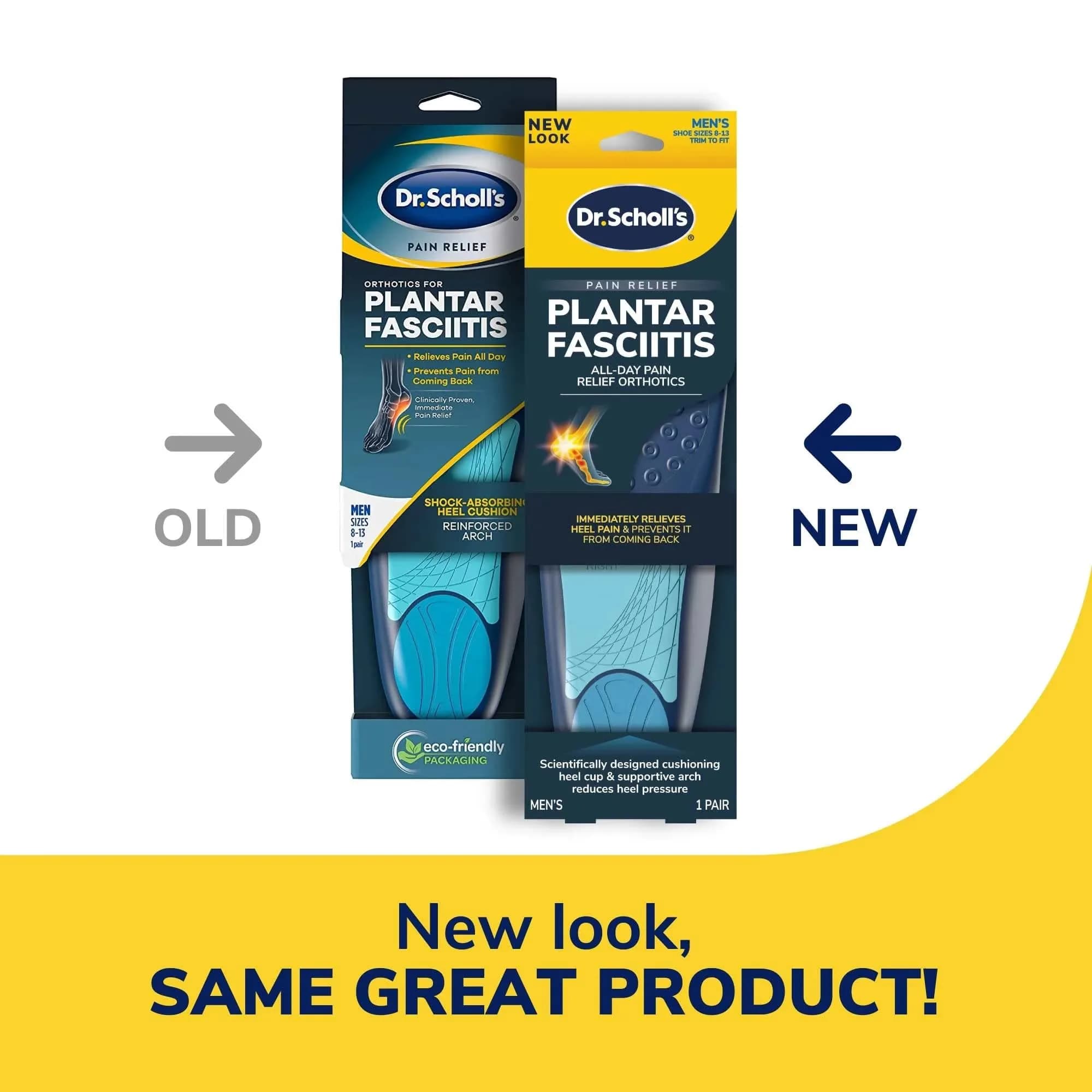 Dr. Scholl's Plantar Fasciitis Orthotics for Men, Full-Length Trim-to-Fit Shoe Insoles with Arch Support & Heel Cushioning, Men's Shoe Sizes 8-13, Pack of 14 | FDA Approved Shoe Inserts - view 8