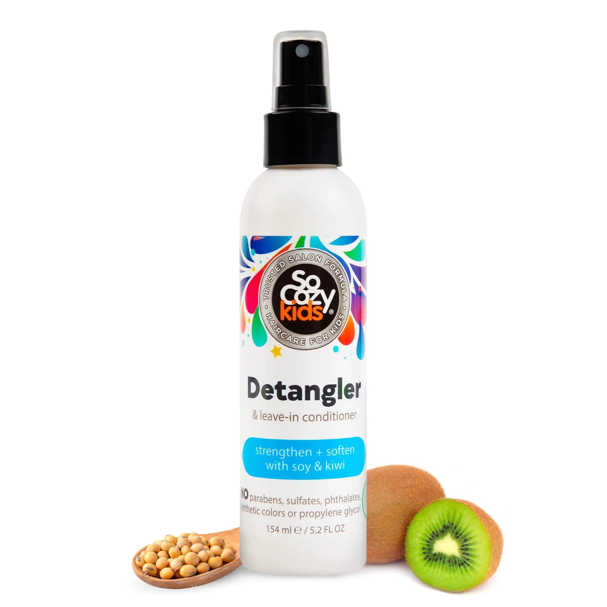 SO COZY Kids 2-in-1 Detangler & Leave In Conditioner Spray 156ml (5.2 Fl Oz) | Strengthens & Softens Hair — 5.2 Ounce