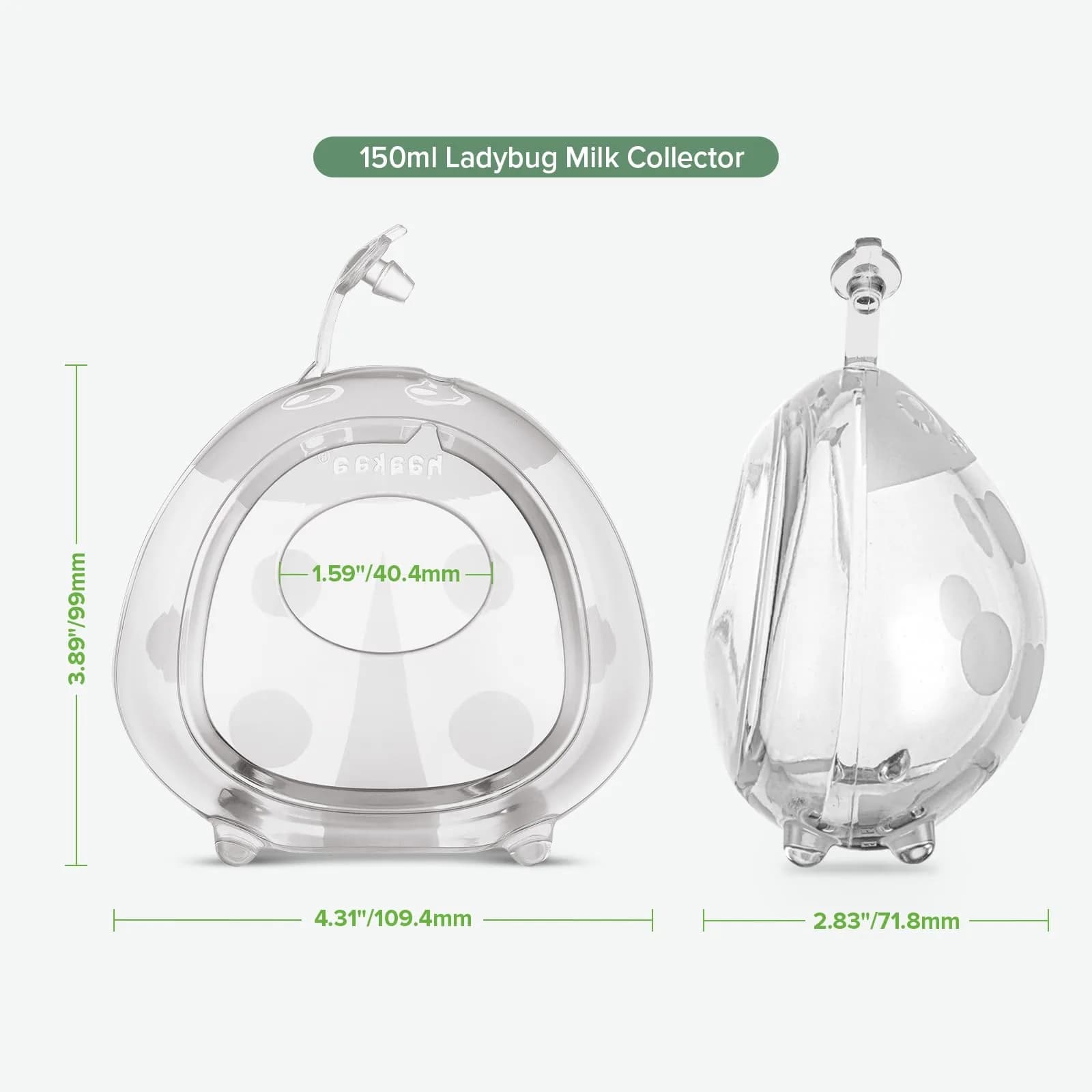 Haakaa Ladybug 75ml (2.5oz) Silicone Milk Collector & Nipple Protector | Passive Leakage Saver - view 7