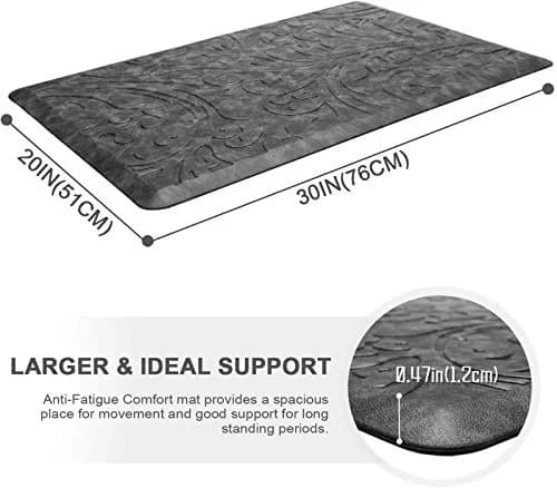 KMAT Anti-Fatigue Kitchen Mat 51cm x 76cm (20" x 30") | Cushioned Comfort for Home & Office thumbnail 2