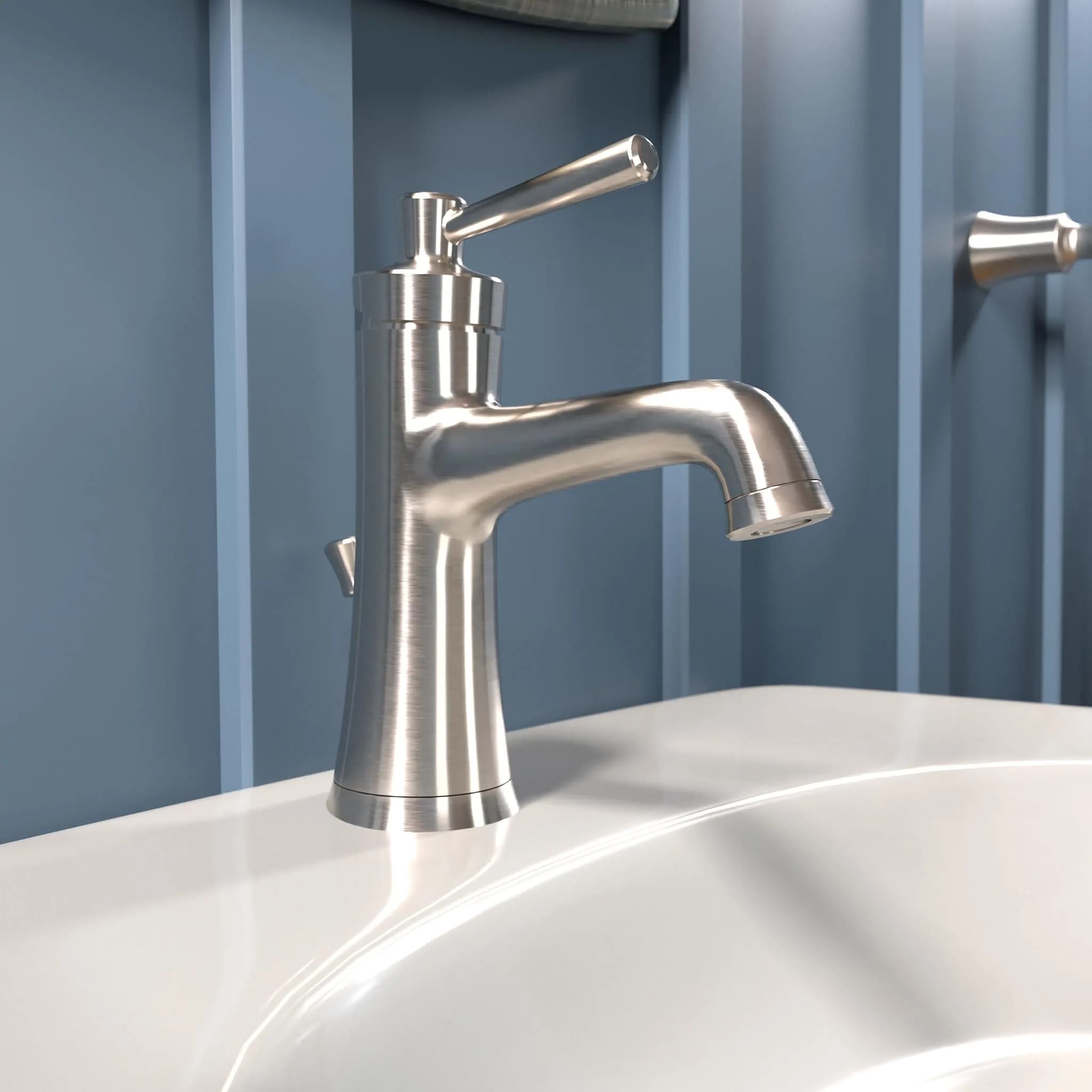 hansgrohe Joleena Transitional 1-Handle Bathroom Sink Faucet with Pop-Up Drain, Brushed Nickel, 1.2 GPM (156 ml/min) - view 2