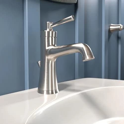 hansgrohe Joleena Transitional 1-Handle Bathroom Sink Faucet with Pop-Up Drain, Brushed Nickel, 1.2 GPM (156 ml/min) thumbnail 2