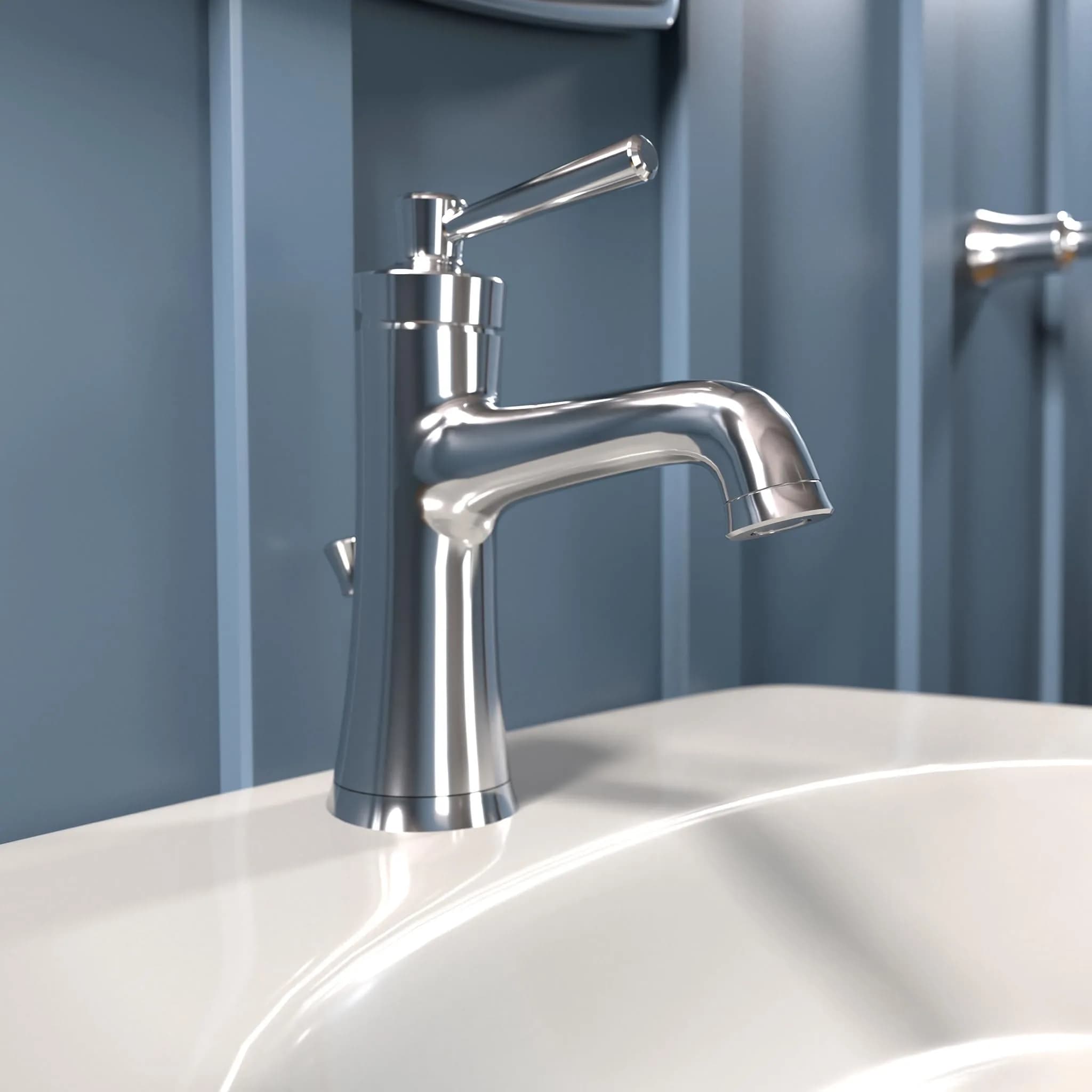 hansgrohe Joleena Single-Hole Bathroom Faucet with Pop-Up Drain, 1.2 GPM, 7.8-Inches Tall, Chrome | Transitional Style - view 2