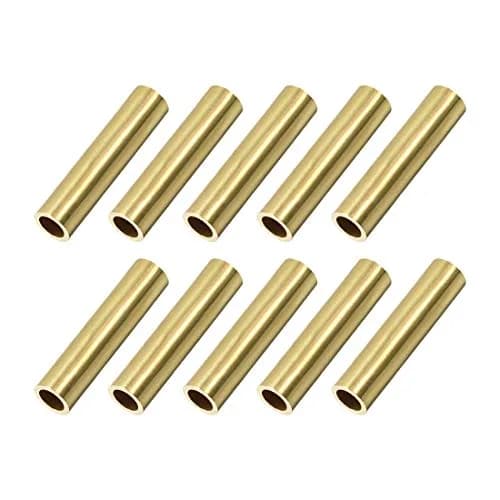 uxcell Brass Round Tube 7mm OD 1mm Wall Thickness 30mm Length Seamless Pipe Tubing (10 Pcs) | DIY Crafts & Macrame Holders thumbnail 1