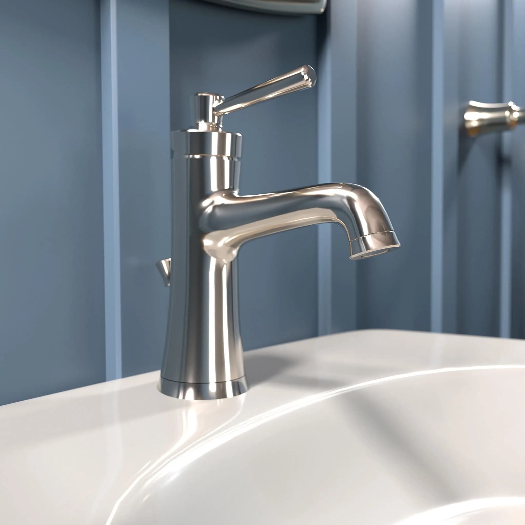 hansgrohe Joleena Single-Hole Bathroom Faucet with Pop-Up Drain, 1.2 GPM, 19.7 cm (7.75-Inches) Tall, Polished Nickel | ComfortZone 100 for Easy Use - view 2