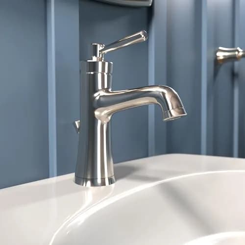 hansgrohe Joleena Single-Hole Bathroom Faucet with Pop-Up Drain, 1.2 GPM, 19.7 cm (7.75-Inches) Tall, Polished Nickel | ComfortZone 100 for Easy Use thumbnail 2