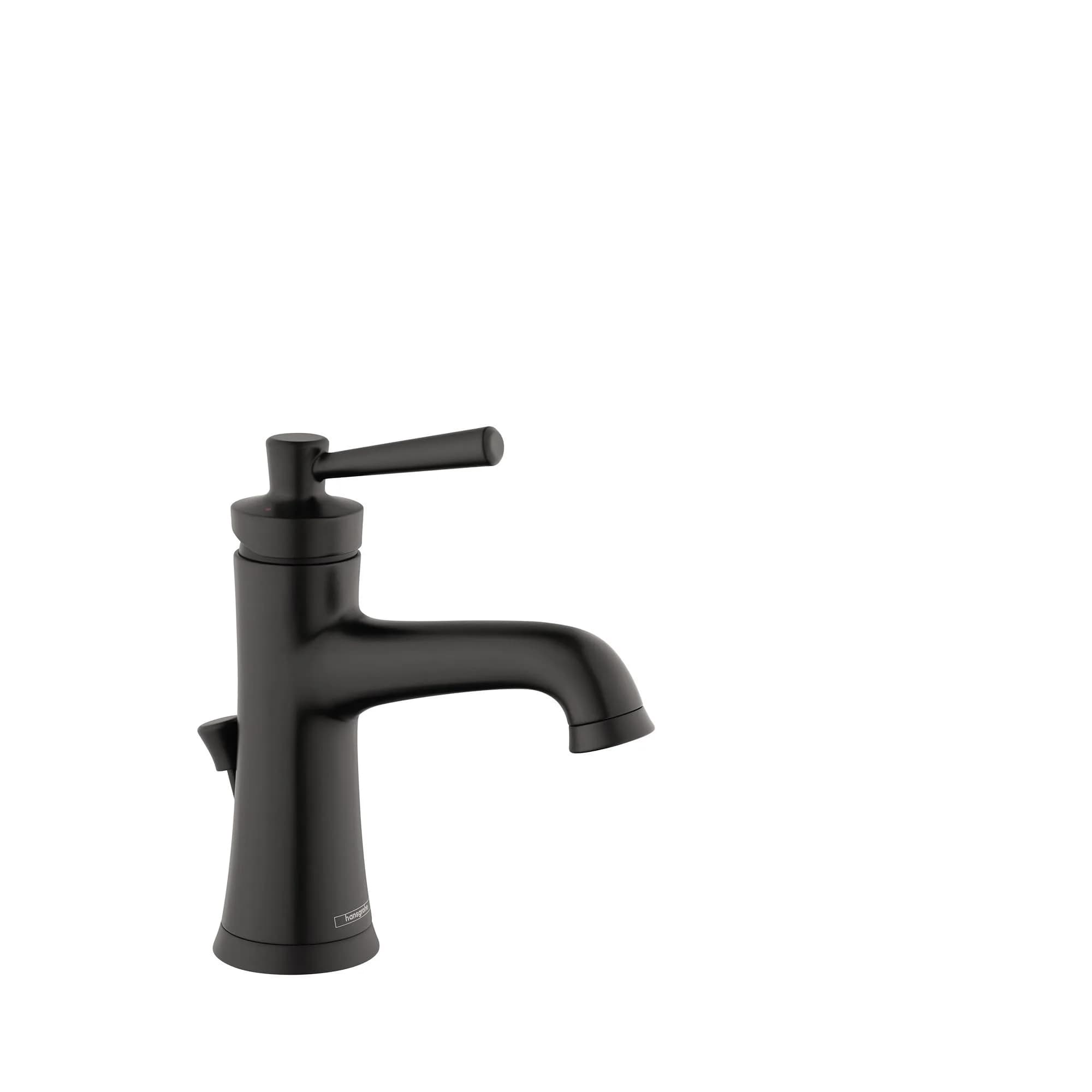 hansgrohe Joleena Single-Hole Bathroom Faucet with Pop-Up Drain, 19.7 cm (7.75 Inches) Tall, Matte Black | 1.2 GPM Water Saving