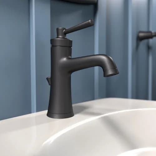 hansgrohe Joleena Single-Hole Bathroom Faucet with Pop-Up Drain, 19.7 cm (7.75 Inches) Tall, Matte Black | 1.2 GPM Water Saving thumbnail 3