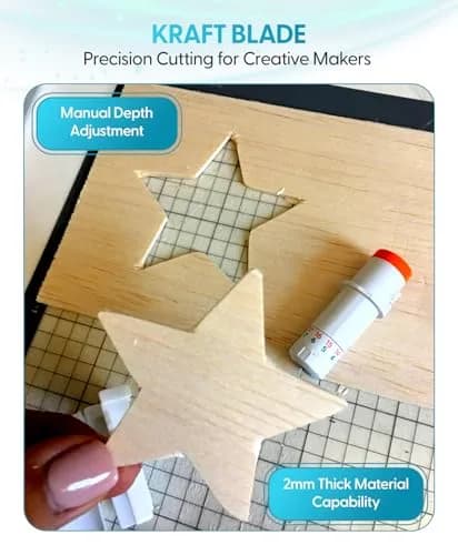 Silhouette America 2mm Kraft Blade for Cameo 4 & Portrait 3 | Cuts Chipboard, Leather, Foam (Pack of 2) thumbnail 2