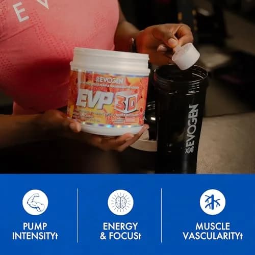Evogen EVP 3D Stim-Free Pre-Workout Powder 40 Servings | Peach Rings | Caffeine-Free, Arginine Nitrate, L-Citrulline thumbnail 4