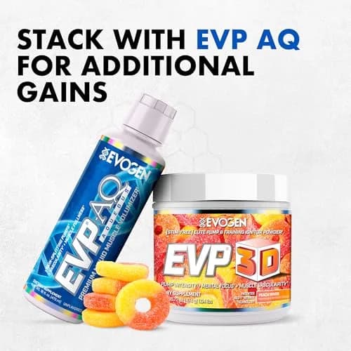 Evogen EVP 3D Stim-Free Pre-Workout Powder 40 Servings | Peach Rings | Caffeine-Free, Arginine Nitrate, L-Citrulline thumbnail 6