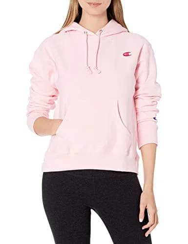 Champion Women's Hoodie, Pink Candy | Relaxed Fit, Cotton-Polyester Blend, 25-inch Length thumbnail 1