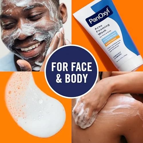 PanOxyl 10% Benzoyl Peroxide Acne Foaming Wash 156g (5.5 Oz) | Maximum Strength Daily Face and Body Cleanser thumbnail 5