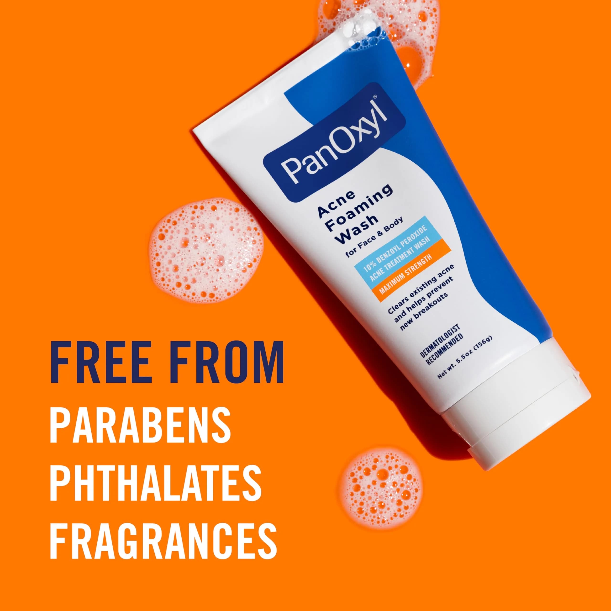 PanOxyl Acne Foaming Wash Benzoyl Peroxide 10% Maximum Strength Antimicrobial, 5.5 oz (156 g) | Kills Acne-Causing Bacteria on Contact - view 6