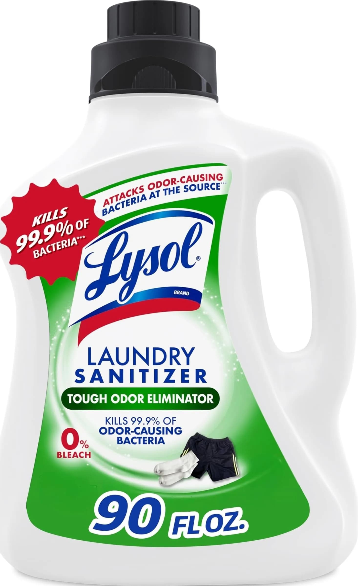 Lysol Tough Odor Eliminator Laundry Sanitizer Liquid 2663ml (90 Fl Oz) | Kills 99.9% Bacteria - main product image