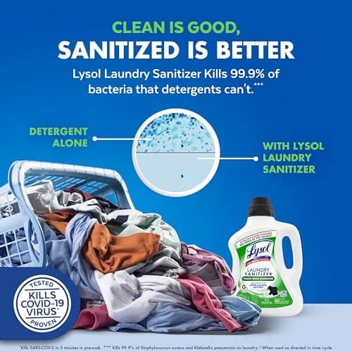 Lysol Tough Odor Eliminator Laundry Sanitizer Liquid 2663ml (90 Fl Oz) | Kills 99.9% Bacteria thumbnail 4