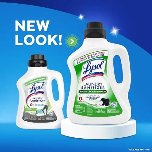 Lysol Tough Odor Eliminator Laundry Sanitizer Liquid 2663ml (90 Fl Oz) | Kills 99.9% Bacteria thumbnail 8