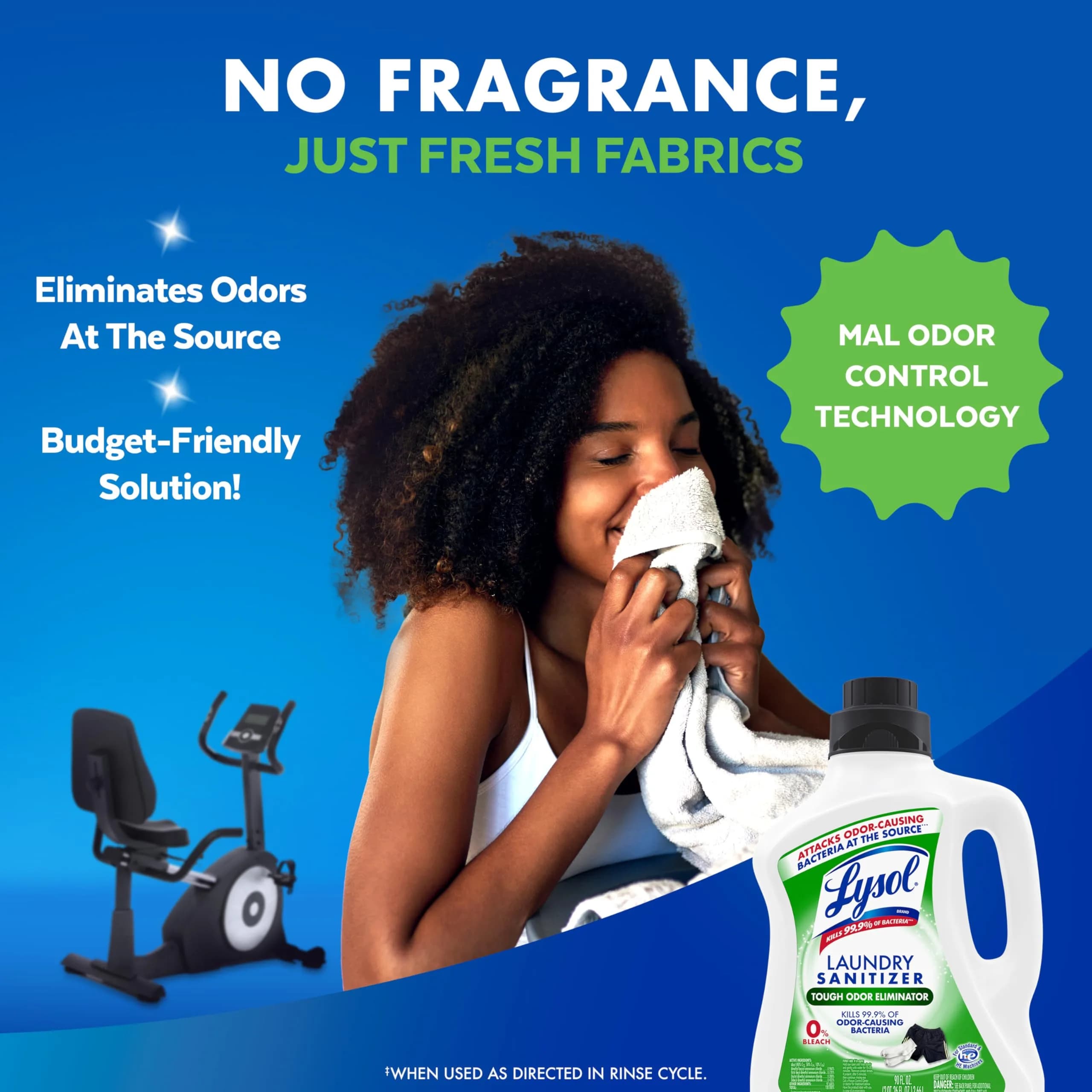 Lysol Disinfectant Laundry Sanitizer Liquid - Tough Odor Eliminator, Lavender Scent, 90 Fl Oz - view 3