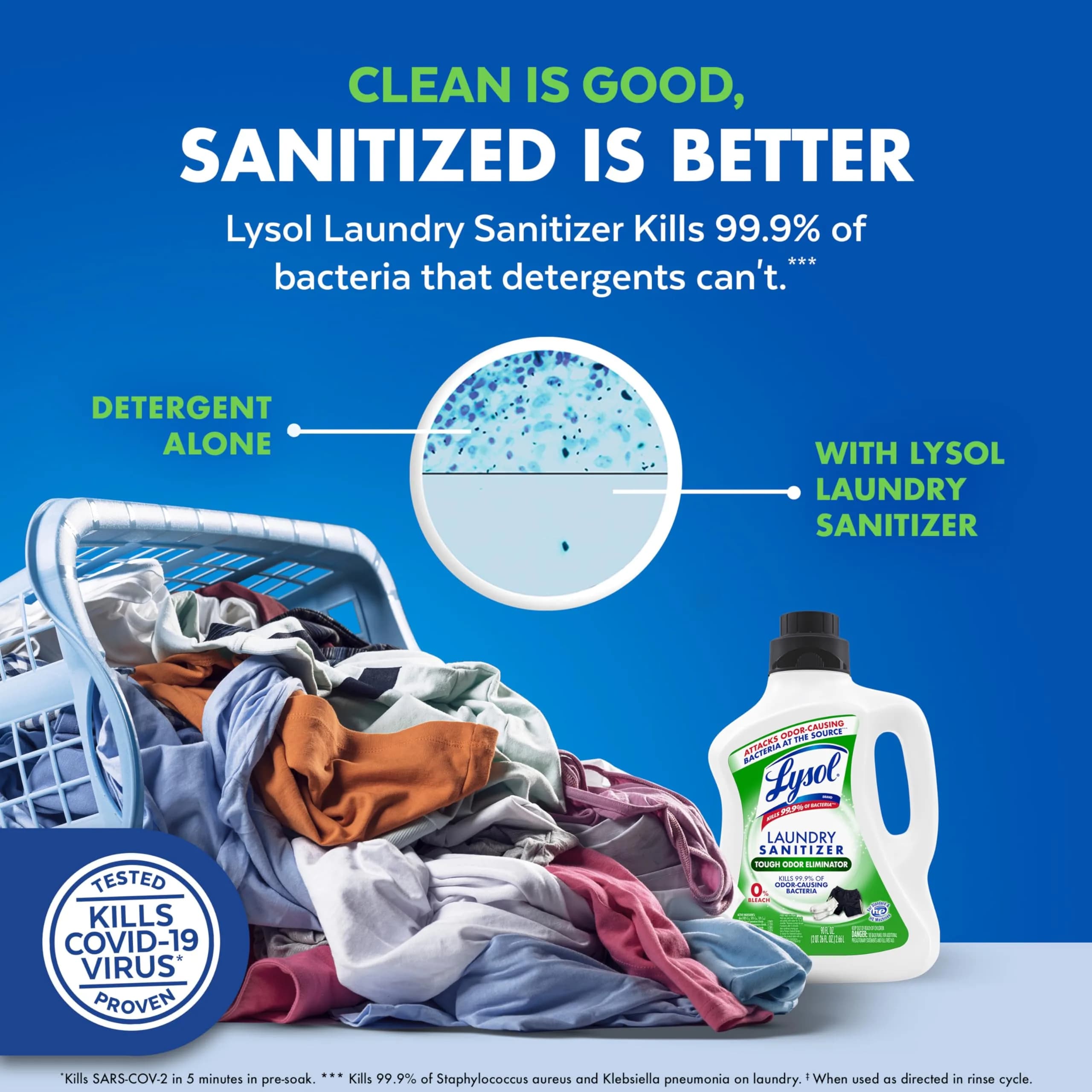 Lysol Disinfectant Laundry Sanitizer Liquid - Tough Odor Eliminator, Lavender Scent, 90 Fl Oz - view 4