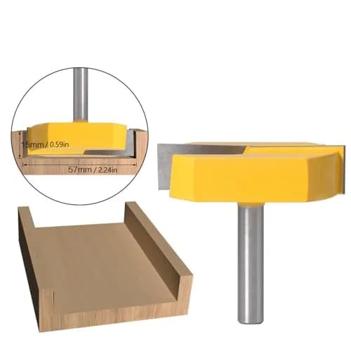 ViaGasaFamido 8mm Shank Router Bit | 57x40x15mm Bottom Cleaning for Woodworking thumbnail 9