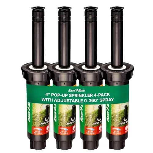 Rain Bird 1804VAN 1800 Series Professional Pop-Up Sprinkler Head 4 Inch (10.16 cm) | 5-Pack, Adjustable 0-360 Degree Arc Nozzle Pattern, Up to 15 Ft Spray Distance thumbnail 1