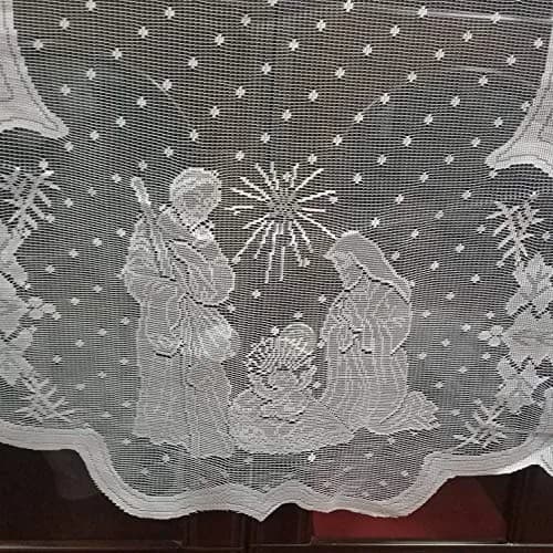 DoubleWood White Lace Jesus Garland Christmas Table Runner 50 cm (20 in) x 228 cm (90 in) | Festive Holiday Decor for Mantles and Tables thumbnail 6