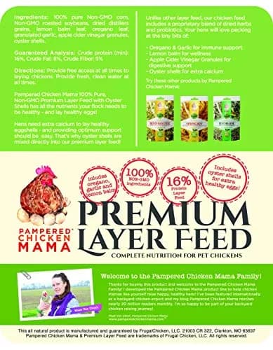 Pampered Chicken Mama Backyard Chicken Feed - Premium Layer Pellets 1280 Fl Oz | High Protein & Calcium thumbnail 3