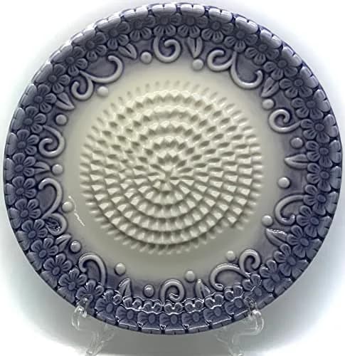 BonCera Premium Ceramic Garlic Grater Plate Set 13.3cm (5.25 Inch) Diameter | Purple Embossed All-in-One 4-Piece Set thumbnail 7