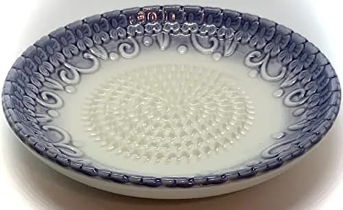 BonCera Premium Ceramic Garlic Grater Plate Set 13.3cm (5.25 Inch) Diameter | Purple Embossed All-in-One 4-Piece Set thumbnail 3
