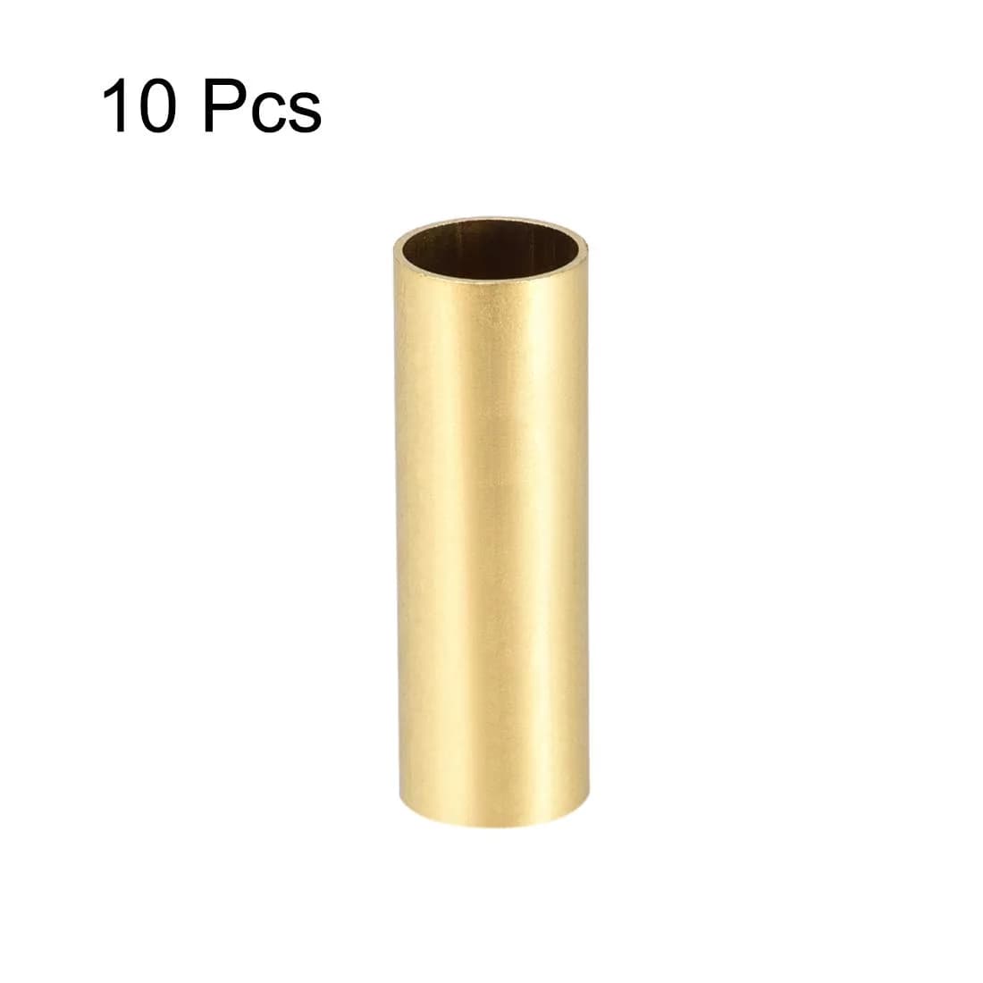 uxcell Brass Round Tube 10mm OD 0.5mm Wall Thickness 30mm Length Seamless Pipe Tubing 10 Pcs | DIY Craft Material - view 2