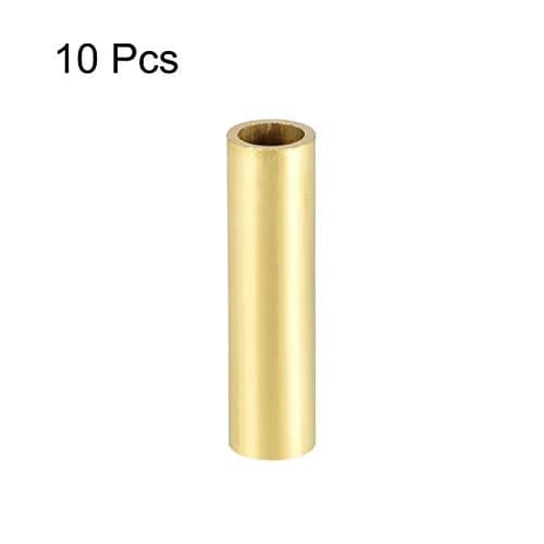 uxcell Brass Round Tube 8mm OD 1mm Wall 30mm Length Seamless Pipe Tubing | 10 Pcs for DIY Crafts thumbnail 2