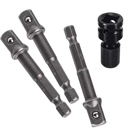 OIIKI 12 Pack 3/8 inch Square Socket Adapter Bit Set | Impact Driver Power Bits for Automotive DIY, 10mm Square Tip, 1/4 Hex Shank thumbnail 3