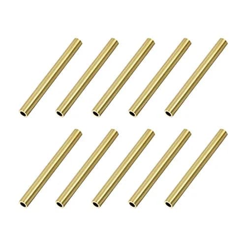 uxcell Brass Round Tube 3mm OD 0.5mm Wall 30mm Length | Seamless Pipe for DIY Crafts (10 Pcs) thumbnail 1
