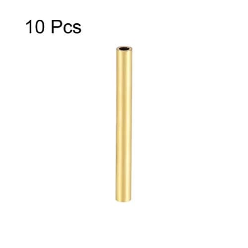 uxcell Brass Round Tube 3mm OD 0.5mm Wall 30mm Length | Seamless Pipe for DIY Crafts (10 Pcs) thumbnail 2