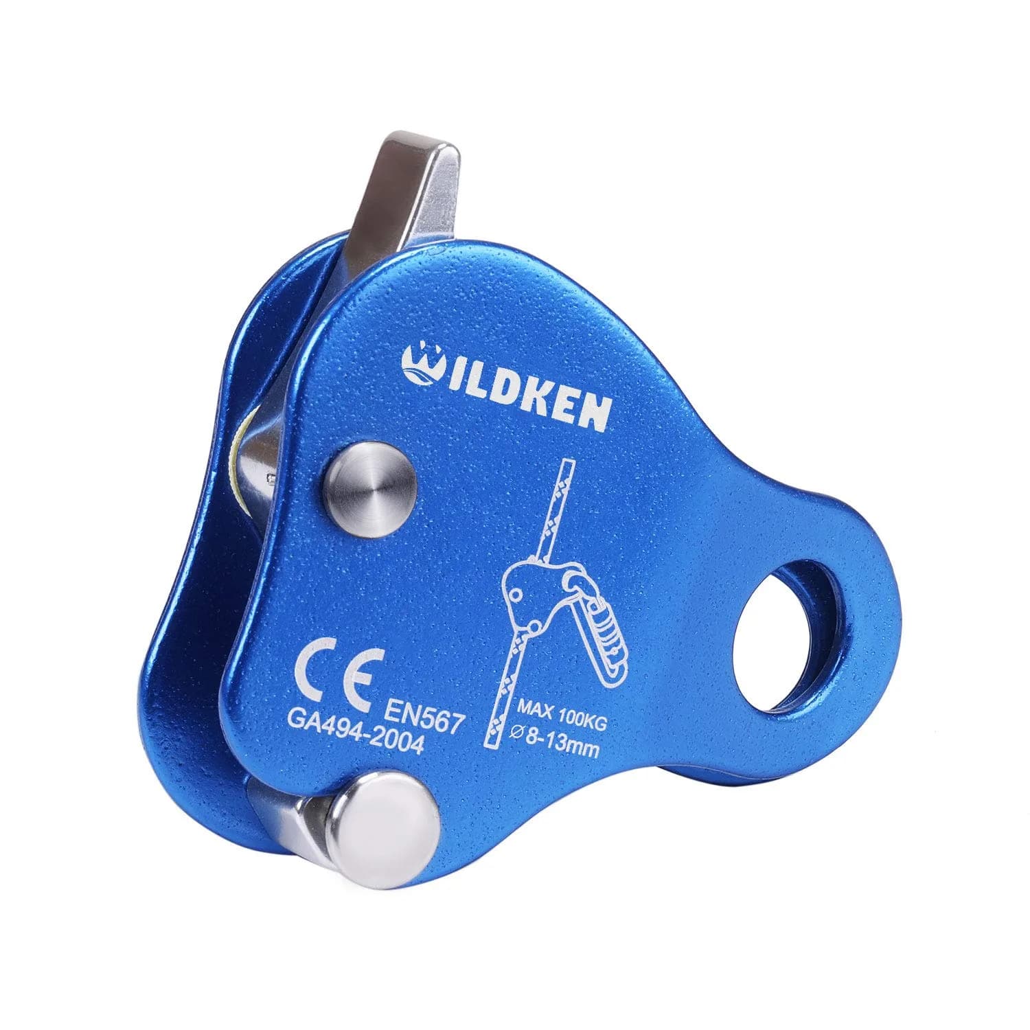 WILDKEN Climbing Ascender Fall Protection Belay Device 7.8cm | Rope Grab for Rock Climbing & Rescue - main product image