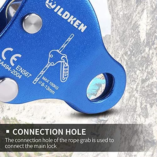 WILDKEN Climbing Ascender Fall Protection Belay Device 7.8cm | Rope Grab for Rock Climbing & Rescue thumbnail 8