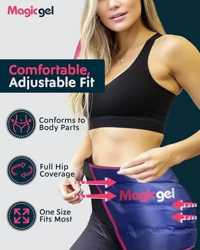 Magic Gel Hip Ice Pack Wrap - Reusable Cold Pack for Hip Bursitis, Hip Replacement Surgery and Hip Flexor Pain | Targeted Hip Relief thumbnail 4