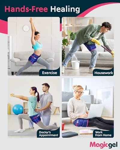 Magic Gel Hip Ice Pack Wrap - Reusable Cold Pack for Hip Bursitis, Hip Replacement Surgery and Hip Flexor Pain | Targeted Hip Relief thumbnail 5