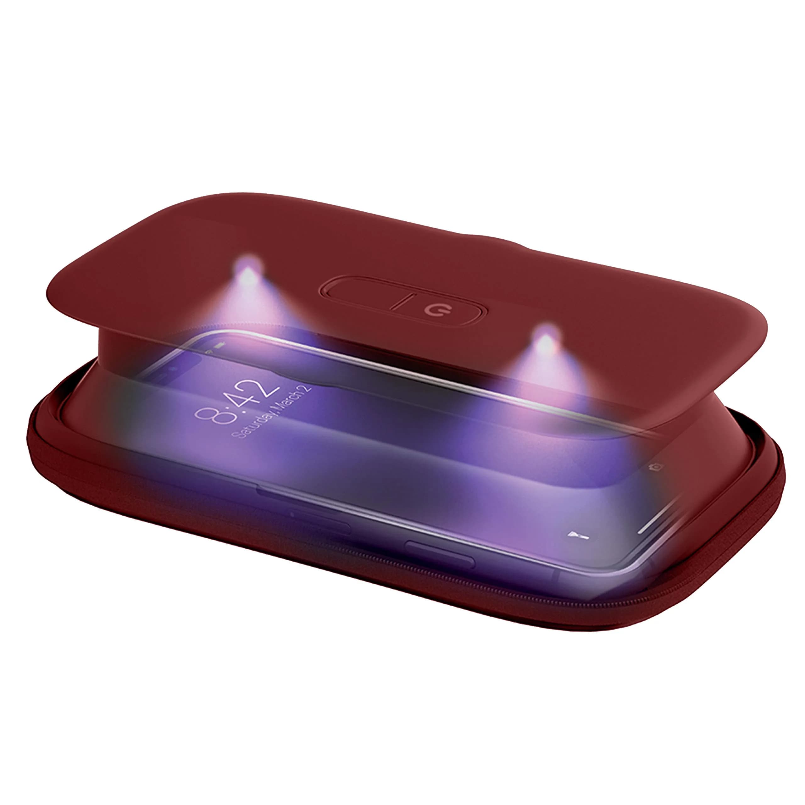 Homedics UV Clean Phone Sanitizer Red | Kills 99.9% Bacteria & Viruses