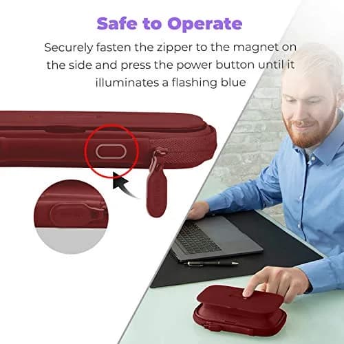 Homedics UV Clean Phone Sanitizer Red | Kills 99.9% Bacteria & Viruses thumbnail 5