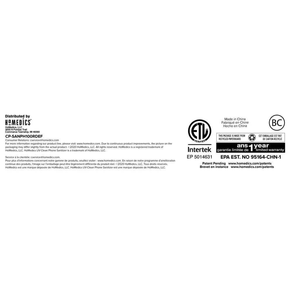 Homedics UV Clean Phone Sanitizer Red | Kills 99.9% Bacteria & Viruses - view 9