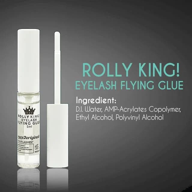 Rolly King Eyelash Flying Kit Lash-Perm Glue 5ml (0.17 Fl Oz) | Clear Gel for Sensitive Eyes thumbnail 1