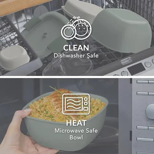 Bentgo Salad Container, Lunch Bowl with 4-Compartment Toppings Tray, 1531 ml (54 oz) | Leak-Proof Dressing Container, Reusable Fork, BPA-Free, Microwave & Dishwasher Safe thumbnail 5