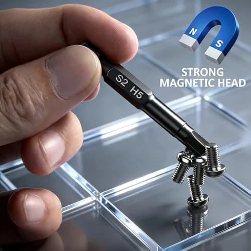 PTSLKHN Hex Head Allen Wrench Drill Bit Set 20pc (10 Metric, 10 SAE) | 1/4" Quick Release Shank Magnetic Hex Bits thumbnail 4
