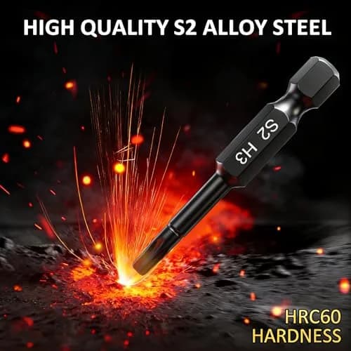 PTSLKHN Hex Head Allen Wrench Drill Bit Set 20pc (10 Metric, 10 SAE) | 1/4" Quick Release Shank Magnetic Hex Bits thumbnail 3