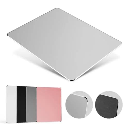 HONKID Metal Aluminum Mouse Pad for Magic Mouse 9.45 x 7.87 Inch Silver | Precise Control & Durable Aluminum thumbnail 1