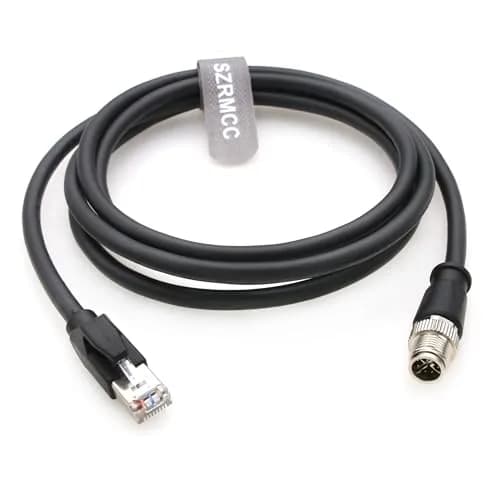 SZRMCC M12 8 Pin X-Code to RJ45 Ethernet Cable 5m (16.4ft) | Industrial Gigabit Shielded Waterproof Network Cable thumbnail 1