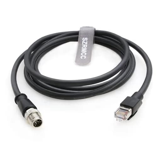SZRMCC M12 8 Pin X-Code to RJ45 Ethernet Cable 5m (16.4ft) | Industrial Gigabit Shielded Waterproof Network Cable thumbnail 2