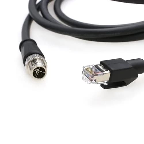 SZRMCC M12 8 Pin X-Code to RJ45 Ethernet Cable 5m (16.4ft) | Industrial Gigabit Shielded Waterproof Network Cable thumbnail 3