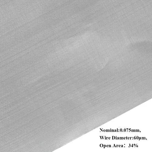 TIMESETL 304 Stainless Steel Woven Mesh 200 Mesh | Filtration Cloth for Industry & Home Use thumbnail 4